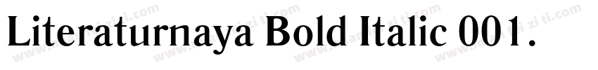 Literaturnaya Bold Italic 001.001字体转换